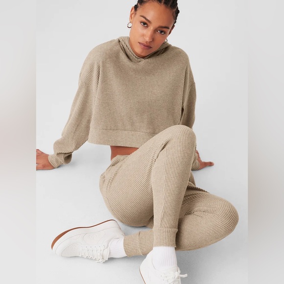 NWT ALO Yoga Muse Hoodie in Gravel Heather | size S - Picture 2 of 9